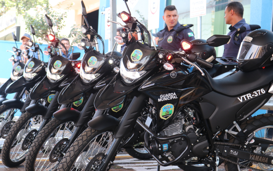 Guarda Municipal de Sarandi recebe cinco novas motos viaturas